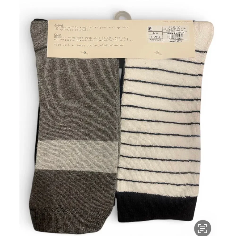 Women’s Crew Socks Bundle – 4 Packs (6 Pairs Each) – New